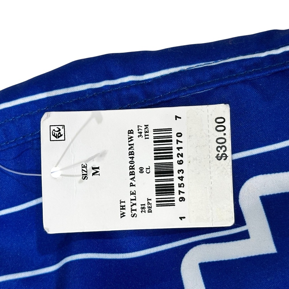 Pabst Blue Ribbon Mens Pinstripe Swim Trunks Blue Red White Medium NEW - Picture 7 of 9